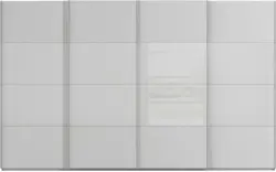 Goossens kledingkast finca combi glans mat glas grijs hoogwaardig meubelplaat - 8244443-{merk}-finca-combi-sts-grijs-schuifdeuren-02